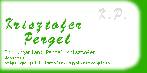 krisztofer pergel business card